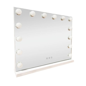 Lenoxx LED Beauty Mirror With 14 Bulbs White 50 x 42cm