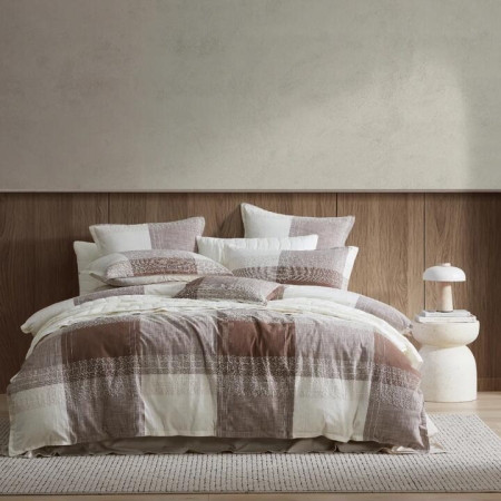 Platinum Collection Heritage Quilt Cover Set Coffee-Super King