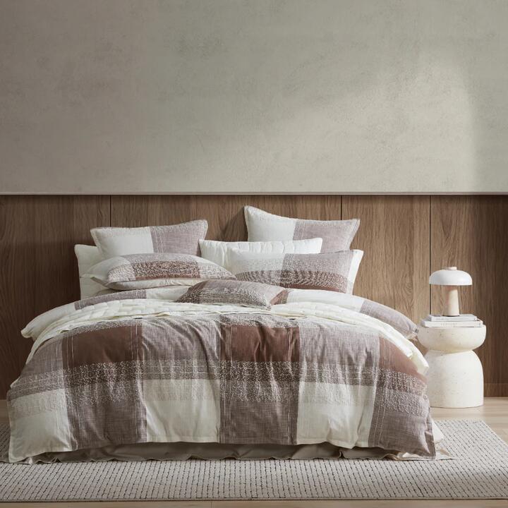 Platinum Collection Heritage Quilt Cover Set Coffee-Super King