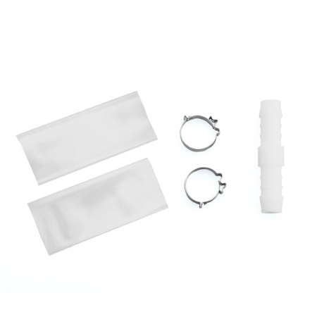 Repair damage near the hose outlet on a Hoselink Classic Standard Retractable Hose Reel with this 12mm Hose Repair Kit. The kit allows the affected section to be cut away and the hose end rebuilt with compatible replacement fittings
