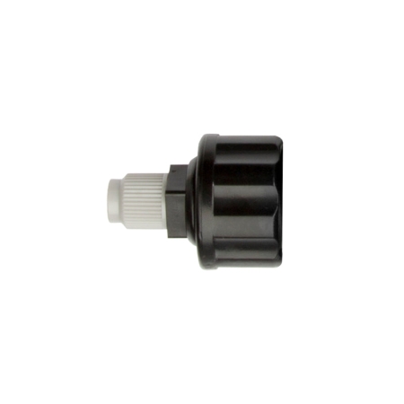 Connect a Hoselink misting line to a compatible garden hose with the Misting System Hose Connector. This purpose-made fitting forms the water inlet for Hoselink’s outdoor misting system