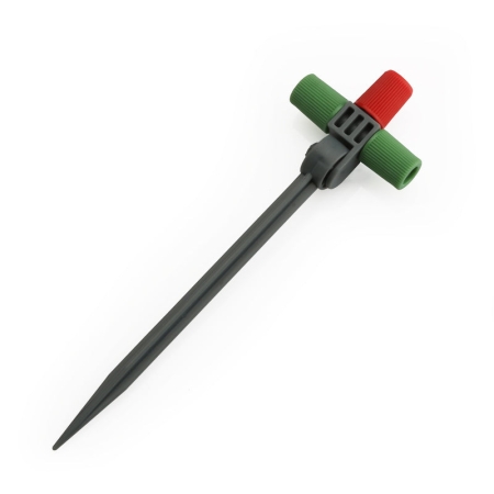 Deliver a fine angled spray to delicate plants with the Hoselink Mini Sprinkler Kit Angled Mist Nozzle. The misting pattern is useful for seedlings