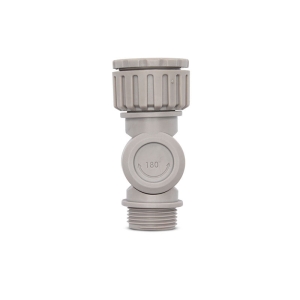 Reduce hose kinks and strain at the outdoor tap with the Hoselink Angled Tap Protector. The 90-degree-style adapter redirects the hose connection down and away from the tap