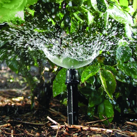 Create adjustable micro-spray coverage for garden beds with the Hoselink Adjustable Spray Irrigation Kit. The complete kit distributes water through poly pipe and individually adjustable spray points