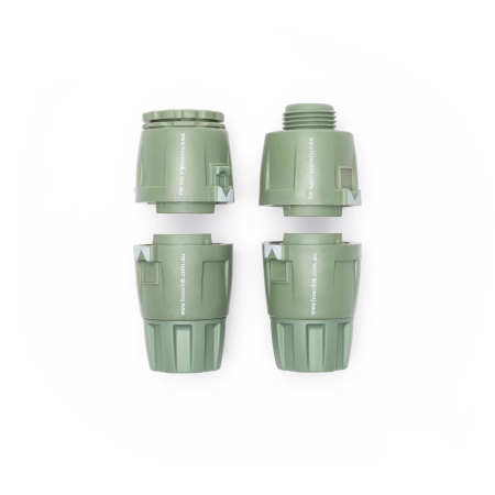 Convert an industrial-size 18mm garden hose to Hoselink’s secure no-burst connection system with the 18mm Basic Starter Set. Designed for rural
