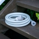Extend the distance between an outdoor tap and a Hoselink retractable hose reel with the beige Leader Hose Extension. Supplied pre-fitted for quick installation
