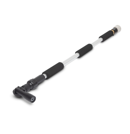 Flush leaves and loose debris from gutters while staying on the ground with the Hoselink Long-reach Pivot Gutter Cleaner. The extended wand improves reach to roof edges