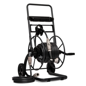 Move your hose wherever it is needed with the Hoselink Metal Hose Reel Cart with 30m Hose. The zinc-plated steel trolley includes a 30-metre Superflex garden hose
