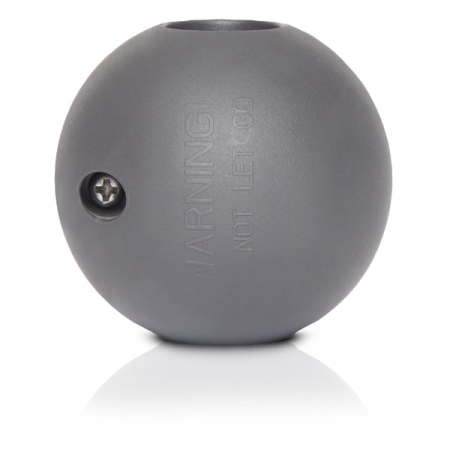 Replace the stopper ball on a Hoselink Classic Hi-Flow Retractable Hose Reel with this 14mm model. The ball clamps around the larger main hose and stops at the casing opening