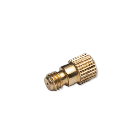 Replace the brass flow-reducer pin in a Hoselink Fertiliser Spray Mixer. This small internal component controls how treatment is drawn from the bottle and mixed into the water stream
