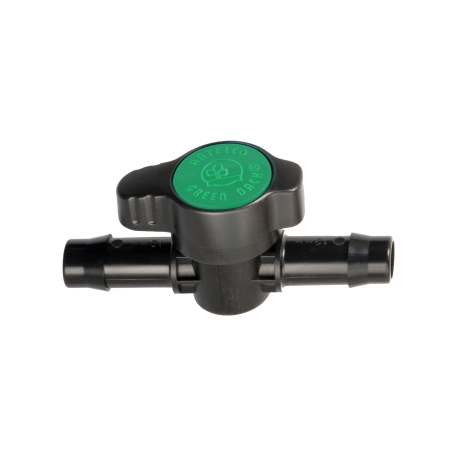 Add local flow control to a 13mm irrigation main line with the Hoselink 13mm Valve. The in-line tap allows a branch or section of poly pipe to be turned on