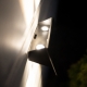 Create an architectural lighting effect with the GALLERY Solar Up and Down Wall Lights. This two-pack uses four warm white LEDs per fitting to cast light above and below on fences