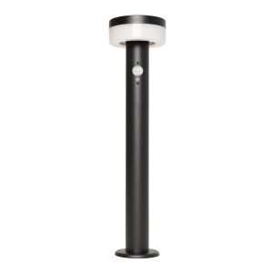 Add modern pathway lighting with the MIDNIGHT Black Stainless Steel Solar Bollard. The dark metal finish suits contemporary gardens
