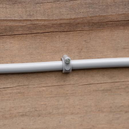 Secure Hoselink misting tube neatly along timber