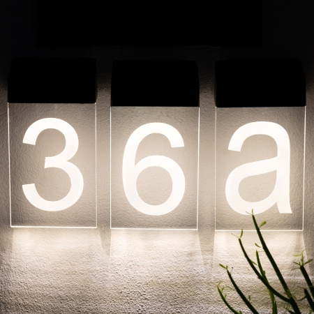 Make a street number easier to see after dark with the AVENUE Solar Illuminated House Numbers. The sign offers three light colour modes and charges in daylight