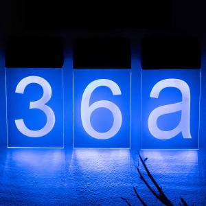Make a street number easier to see after dark with the AVENUE Solar Illuminated House Numbers. The sign offers three light colour modes and charges in daylight