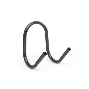 Store a loose garden hose neatly off the ground with the Hoselink Stainless Steel Hose Hanger. The wall-mounted curved support holds coiled hose securely and provides a durable