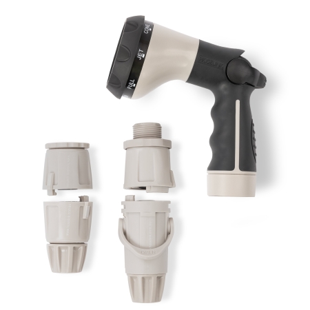 Set up a standard 12mm hose with Hoselink fittings and convenient end-of-hose flow control using the Water Wise Starter Set. The pack connects the tap