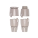 Convert a standard 12mm garden hose to Hoselink’s no-burst connection system with the Basic Starter Set. The kit provides the essential tap-end and hose-end fittings needed to replace unreliable click-on connectors with Hoselink’s secure point-and-twist design. Once installed