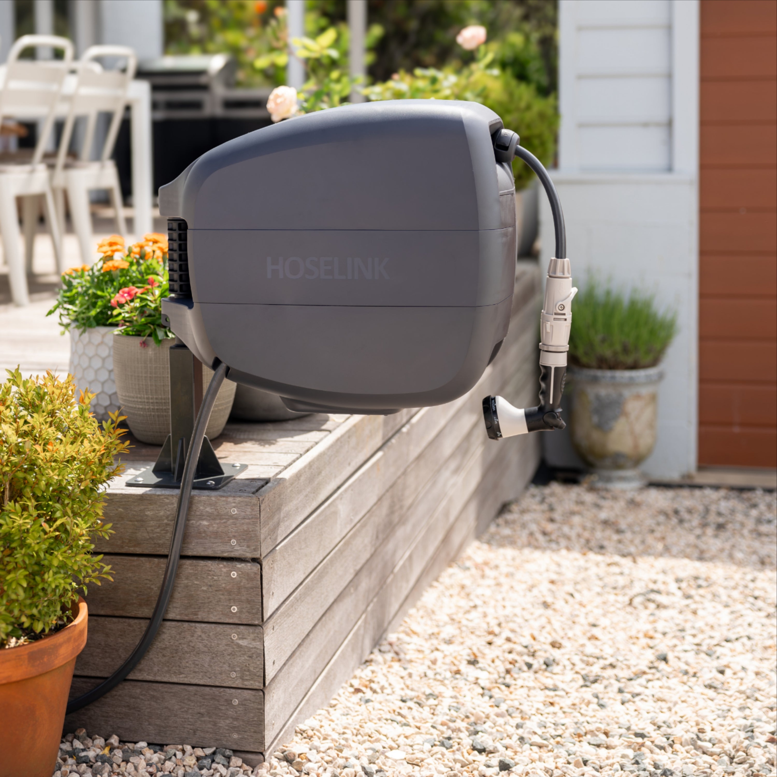 Arrange professional installation of an eligible Hoselink retractable hose reel with this installation service item. The service covers the agreed standard mounting work within the available service area