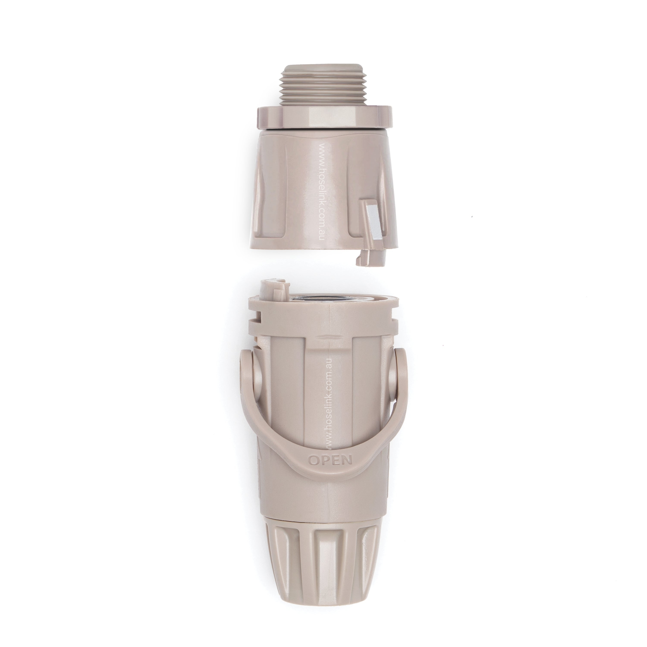 Connect a standard garden hose to Hoselink watering accessories while controlling the flow at the hose end with this Hose to Accessory Set. The set includes the fittings needed to attach the hose securely and add a convenient shut-off or flow-control point before a spray gun