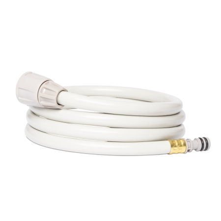 Replace the tap-side leader hose on a Hoselink Evolve Retractable Hose Reel with this genuine Evolve Series part. The leader hose carries water from the tap into the reel and is fitted to suit the Evolve connection and housing design. Replace it if the original hose is split