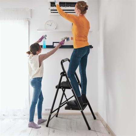 CostwayFolding Step Stool with Padded Handgrip and Wide Anti-Slip Pedal for. - Pendant Lights