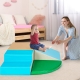 Costway4-Piece Kids Climb Crawl Playset for Nursery & Kindergarten-Blue