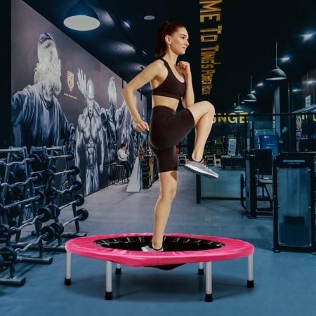 CostwayMini Folding Kids Trampoline Portable Recreational Rebounder-Pink - Toys & Hobbies > Outdoor Play > Trampolines
