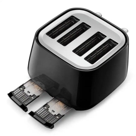 Delonghi Eclettica 4 Slice Toaster Bold Black