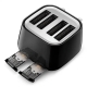 Delonghi Eclettica 4 Slice Toaster Bold Black