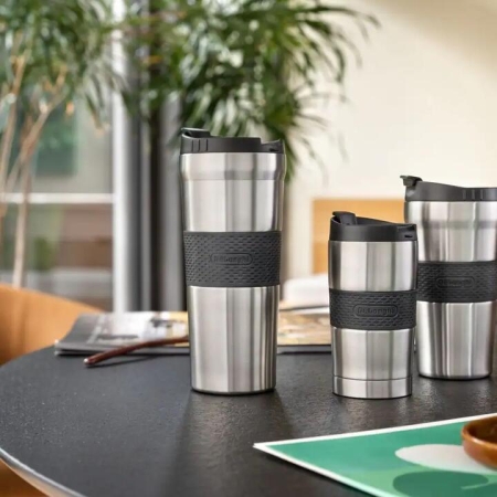 Delonghi Thermal Travel Cup in Stainless Steel Double Wall