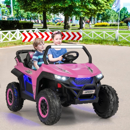Costway12V 2-Seater Kids Ride On Car with Light Music & Electric Remote. - Toys & Hobbies > Ride On Toys > Powered Ride On Toys
