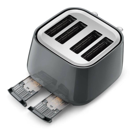 Delonghi Eclettica 4 Slice Toaster Grey
