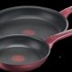 Tefal Daily Chef Red Non-Stick Induction Twin Pack Frypan Set 22/28cm