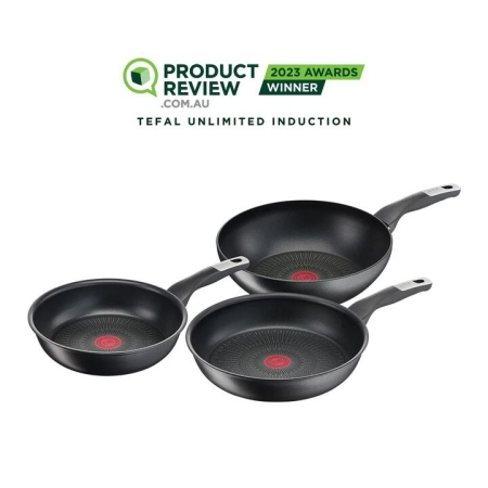 Tefal Unlimited Non-Stick Induction Triple Pack Cookware Set - Frypan 24cm