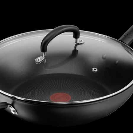 Tefal Specialty Hard Anodised Non-Stick Wok 32cm + Lid