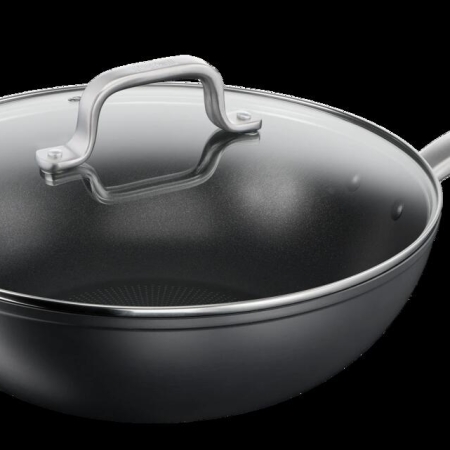 Tefal Premium Specialty Hard Anodised Induction Non-Stick Wok 32cm + Lid