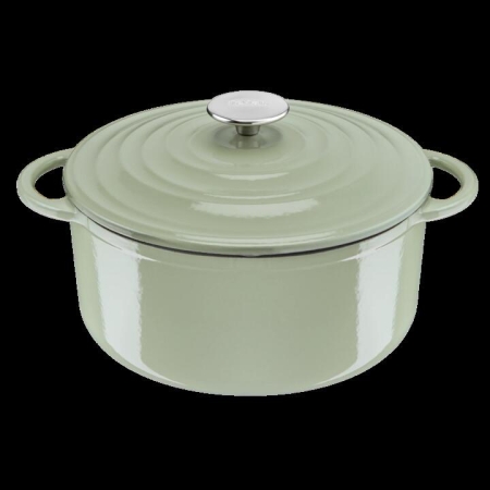Tefal LOV Induction Cast Iron Green Lichen Stewpot 25cm/5L + Lid