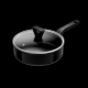 Tefal Renew Black Ceramic Sautepan + Lid 24cm - C4323223 - Ceramic Non-Stick Coating