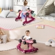 Costway4-in-1 Foldable Activity Car Walker with Adjustable Height and Speed-Purple Costway4-in-1 Foldable Activity Car Walker with Adjustable Height and Speed-Purple