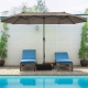 CostwayDouble-Sided Patio Umbrella with Hand-Crank System and Enhanced Base for Residential and Commercial Use-Coffee CostwayDouble-Sided Patio Umbrella with Hand-Crank System and Enhanced Base for Residential and Commercial Use-Coffee