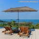 Costway4.7 M Double-Sided Patio Umbrella with Hand-Crank System and Air Vents-Coffee Costway4.7 M Double-Sided Patio Umbrella with Hand-Crank System and Air Vents-Coffee