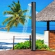 Costway2.2M 35L Outdoor Solar Heated Shower with Free-Rotating Shower Head - Outdoor > Camping > Portable Toilets & Showers
