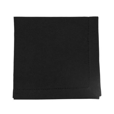 Hem Stitch Napkin Black - Napkins