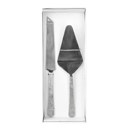 Cake Server Beaten Stainless Steel Silver - Hand Tools