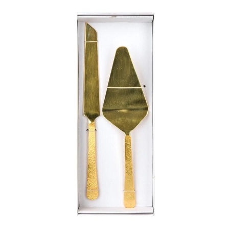 Cake Server Beaten Brass - Cake Servers