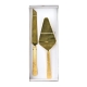 Gold Cheese Knife Set with Wooden Handle - Knives