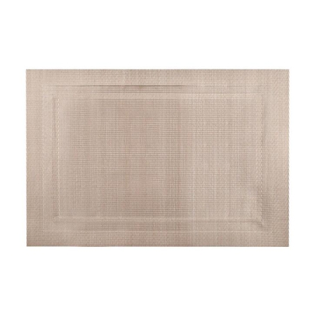 PVC Rectangle Placemat with Border Champagne - Placemats & Coasters