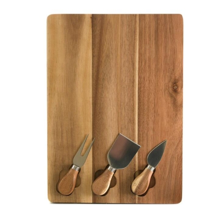 Acacia Wood Cheese Knife Set & Board - Knives